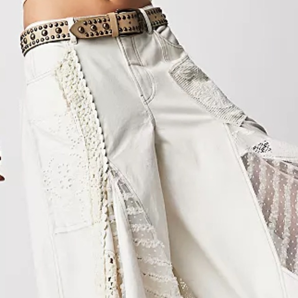 ✨HP✨ NWTS FREE PEOPLE WIDE LEG JEANS (28) - Picture 5 of 10